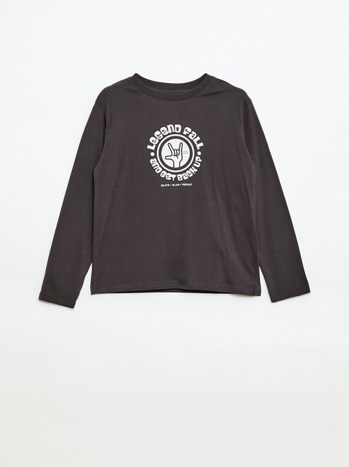 T-shirt stampata a maniche lunghe - Kiabi