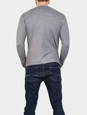 T-shirt stampata a maniche lunghe