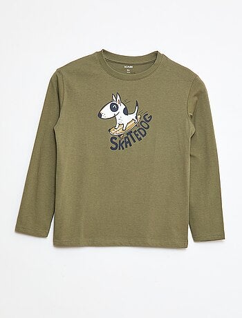 T-shirt stampata a maniche lunghe