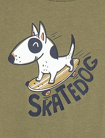 T-shirt stampata a maniche lunghe