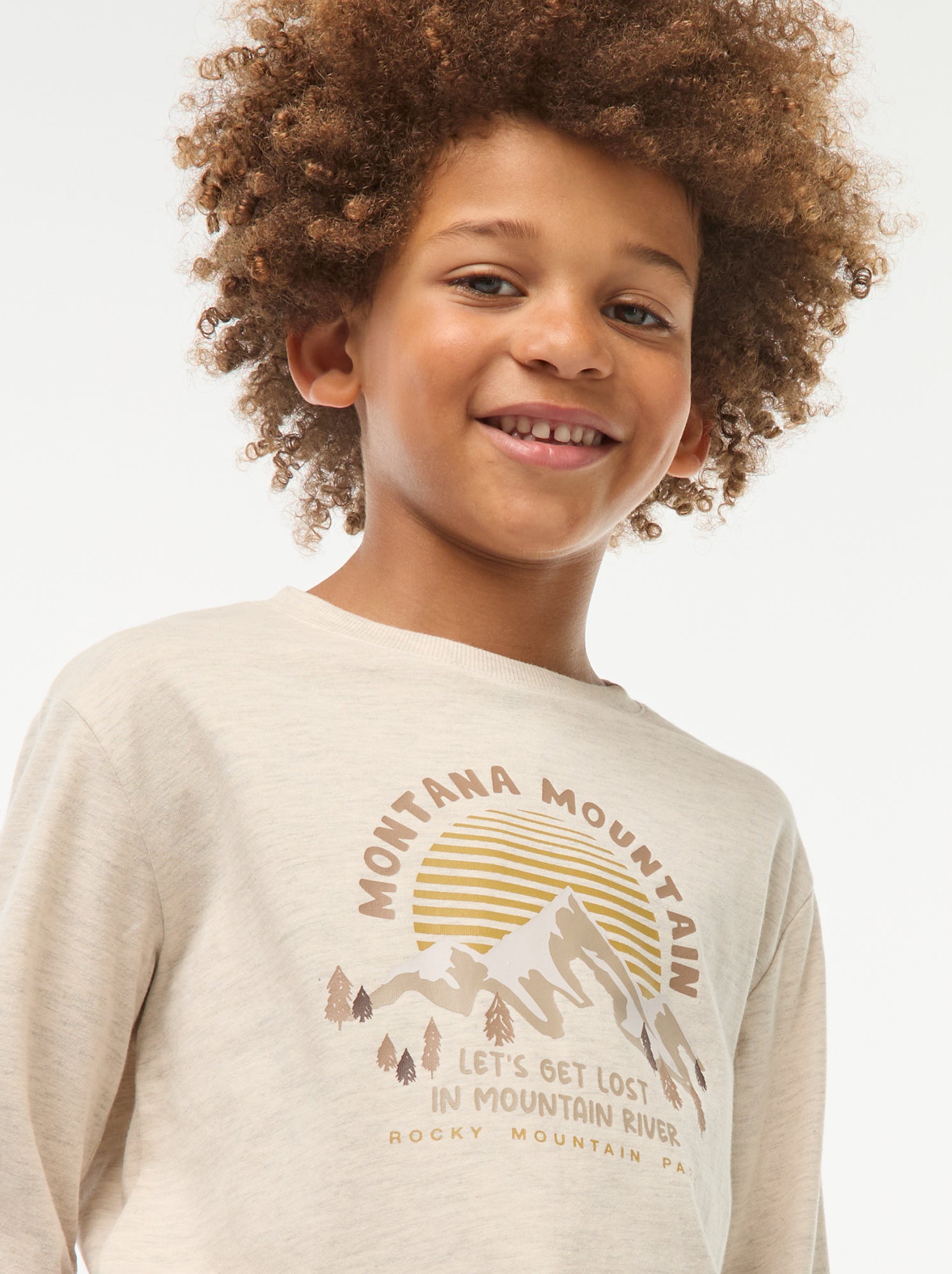 T-shirt stampata a maniche lunghe