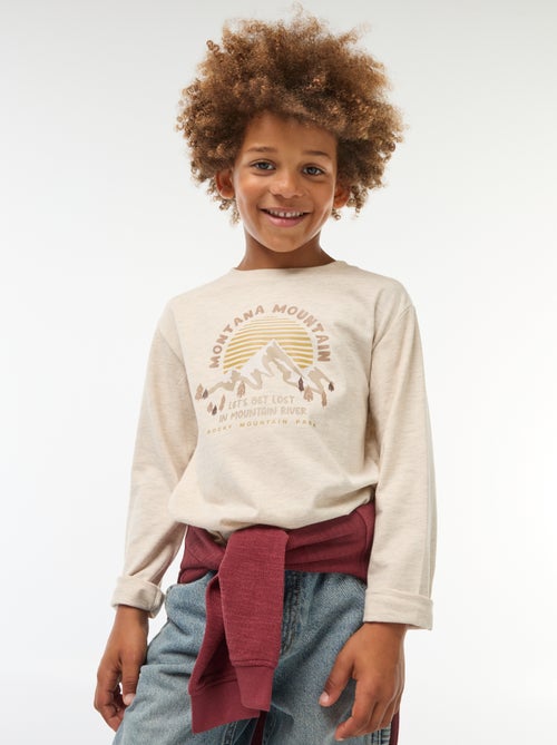 T-shirt stampata a maniche lunghe - Kiabi