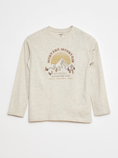 T-shirt stampata a maniche lunghe - Kiabi