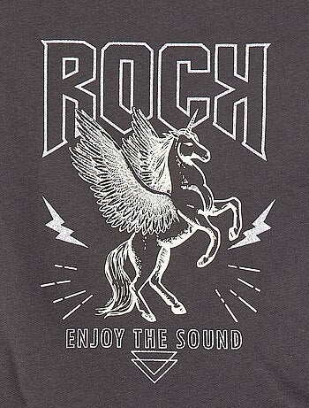 T-shirt stampata a maniche lunghe