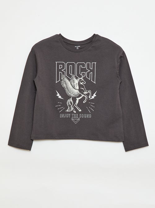 T-shirt stampata a maniche lunghe - Kiabi