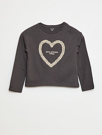 T-shirt stampata a maniche lunghe