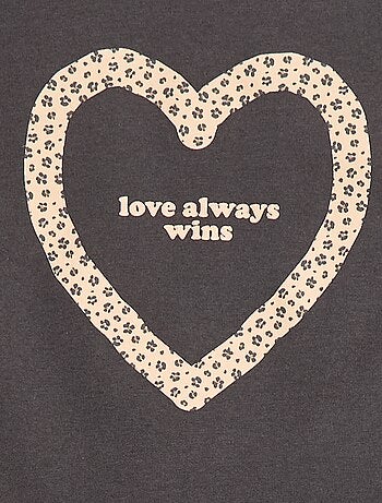 T-shirt stampata a maniche lunghe