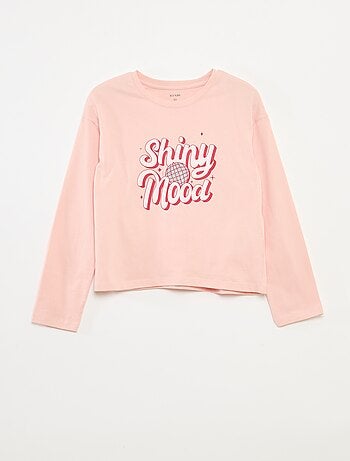 T-shirt stampata a maniche lunghe