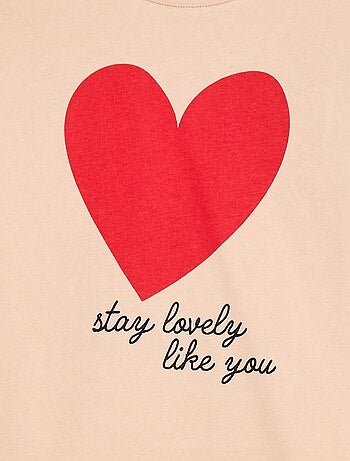 T-shirt stampata a maniche lunghe