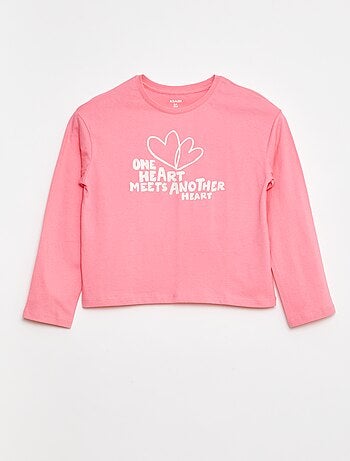 T-shirt stampata a maniche lunghe