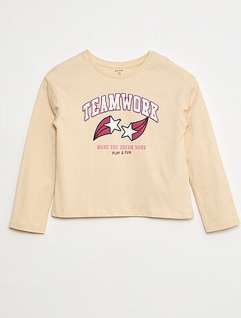 T-shirt stampata a maniche lunghe