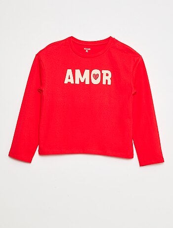 T-shirt stampata a maniche lunghe