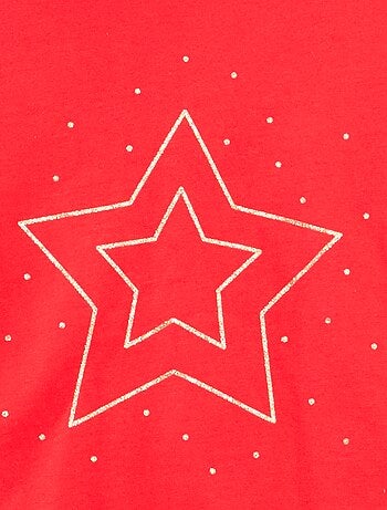 T-shirt stampata a maniche lunghe