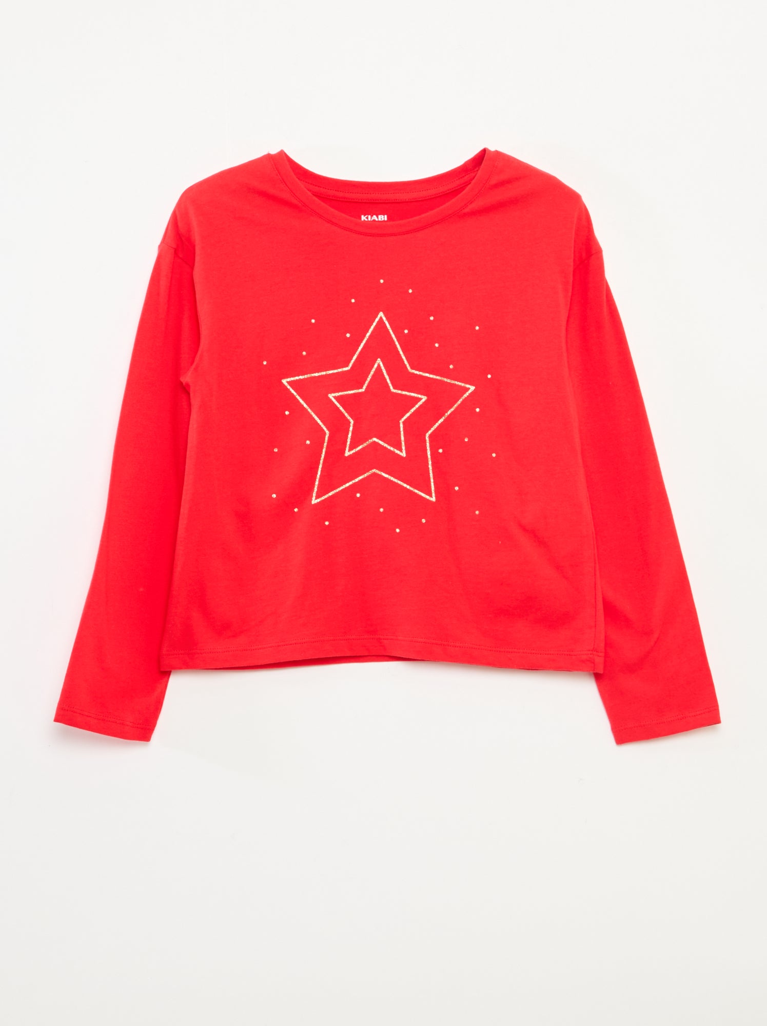 T-shirt stampata a maniche lunghe