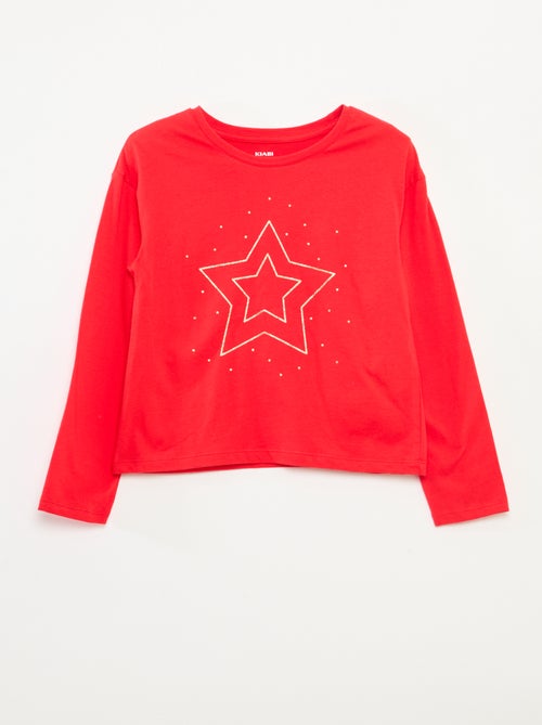 T-shirt stampata a maniche lunghe - Kiabi