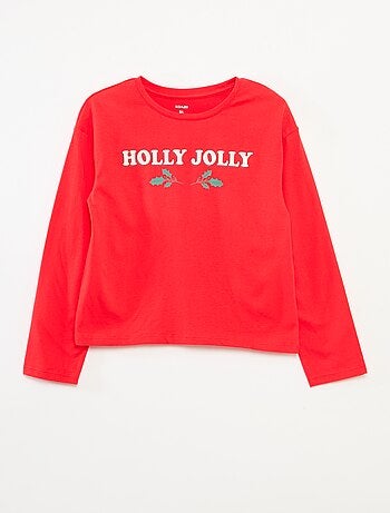 T-shirt stampata a maniche lunghe