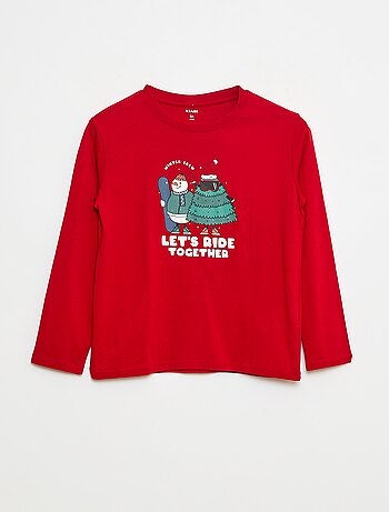 T-shirt stampata a maniche lunghe