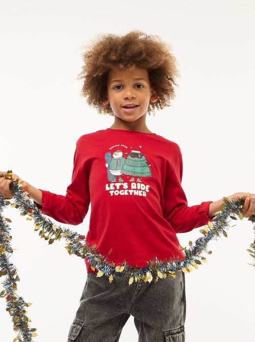 T-shirt stampata a maniche lunghe - Kiabi