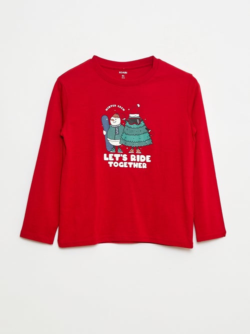 T-shirt stampata a maniche lunghe - Kiabi