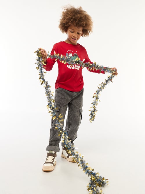 T-shirt stampata a maniche lunghe - Kiabi