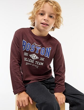 T-shirt stampata a maniche lunghe