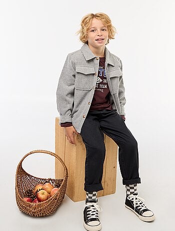 T-shirt stampata a maniche lunghe