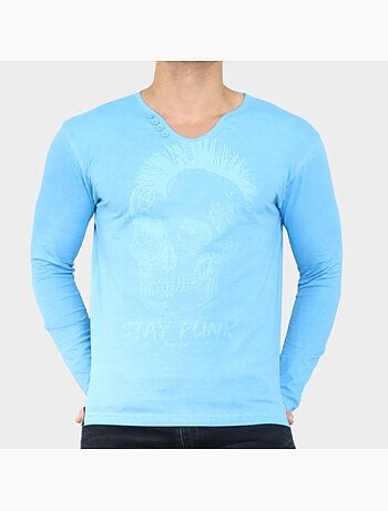 T-shirt stampata a maniche lunghe