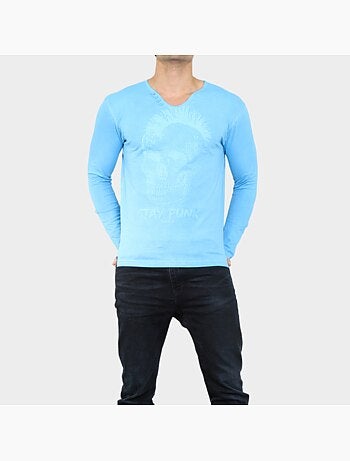 T-shirt stampata a maniche lunghe