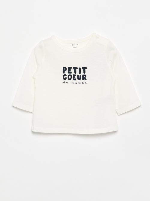 T-shirt stampata a maniche lunghe - Kiabi