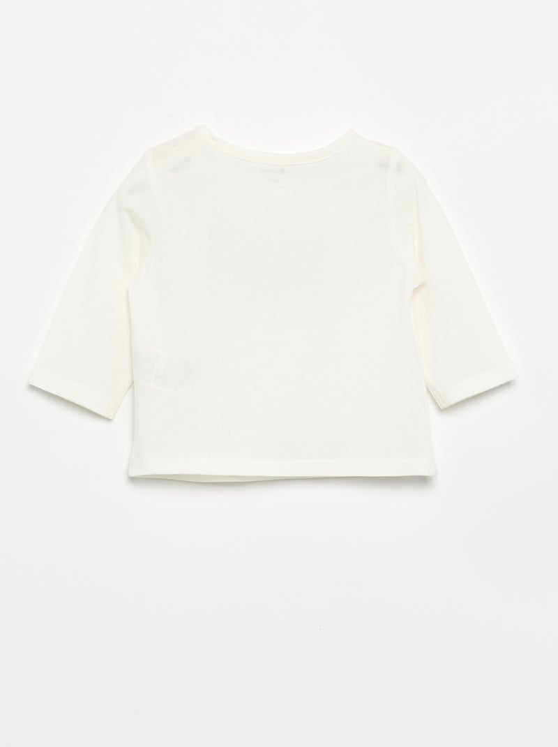 T-shirt stampata a maniche lunghe Verde - Kiabi
