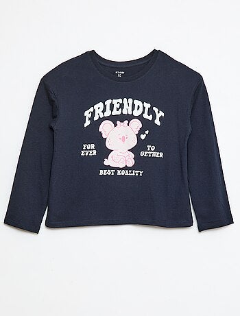 T-shirt stampata a maniche lunghe