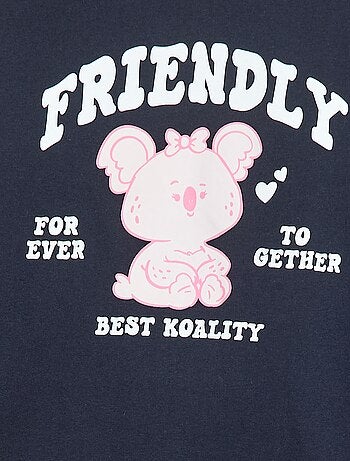 T-shirt stampata a maniche lunghe