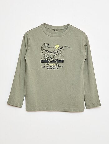 T-shirt stampata a maniche lunghe
