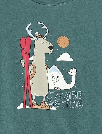 T-shirt stampata a maniche lunghe