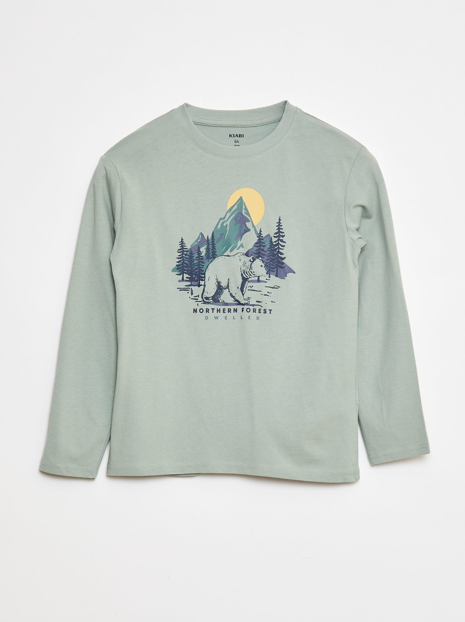 T-shirt stampata a maniche lunghe