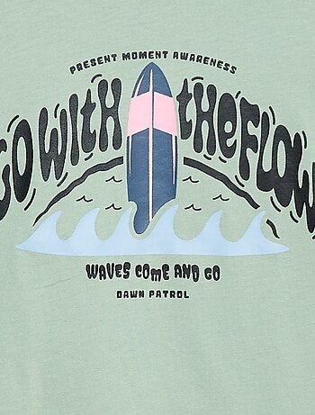 T-shirt stampata a maniche lunghe