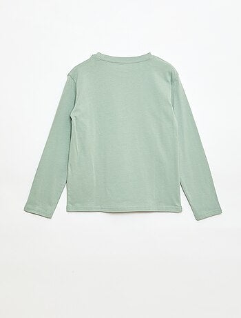 T-shirt stampata a maniche lunghe