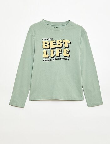 T-shirt stampata a maniche lunghe