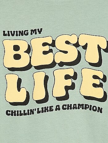 T-shirt stampata a maniche lunghe