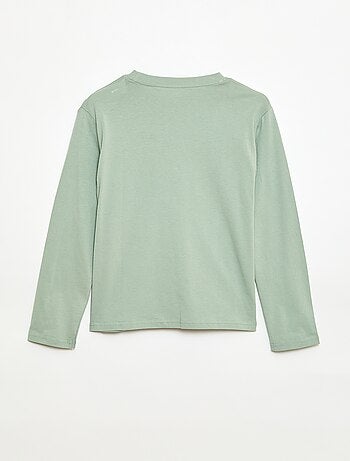 T-shirt stampata a maniche lunghe