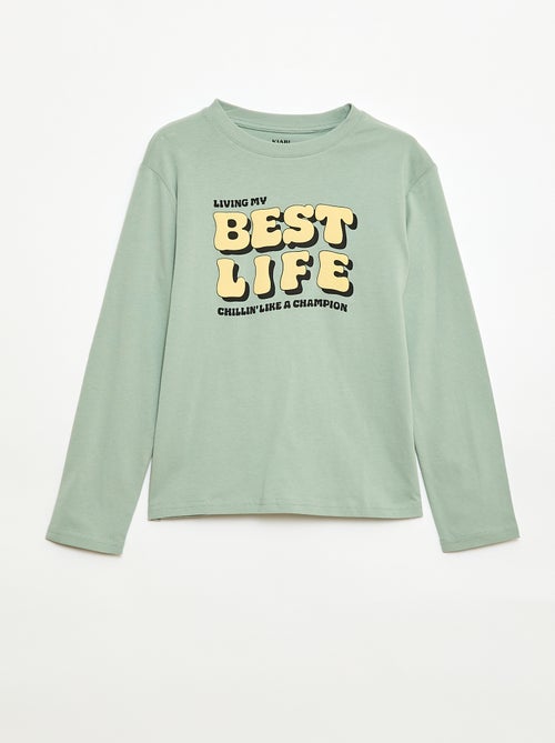 T-shirt stampata a maniche lunghe - Kiabi