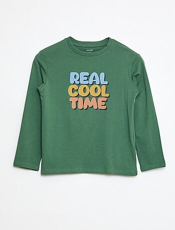 T-shirt stampata a maniche lunghe