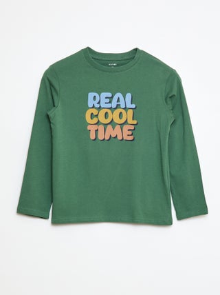 T-shirt stampata a maniche lunghe