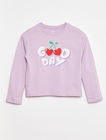 T-shirt stampata a maniche lunghe