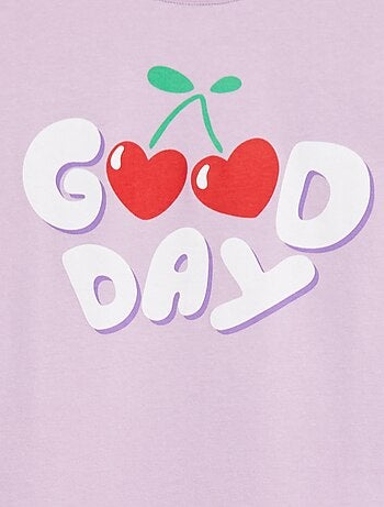 T-shirt stampata a maniche lunghe