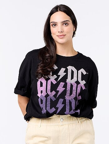 T-shirt stampata 'AC/DC' a maniche corte