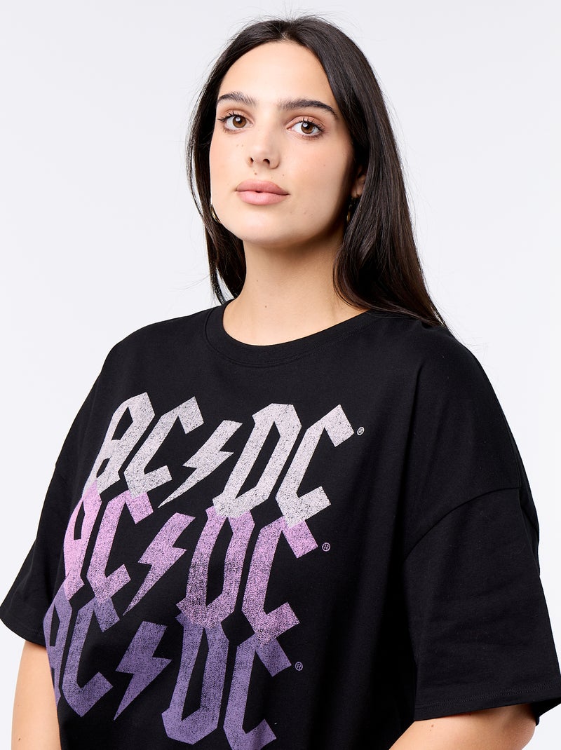 T-shirt stampata 'AC/DC' a maniche corte Nero - Kiabi