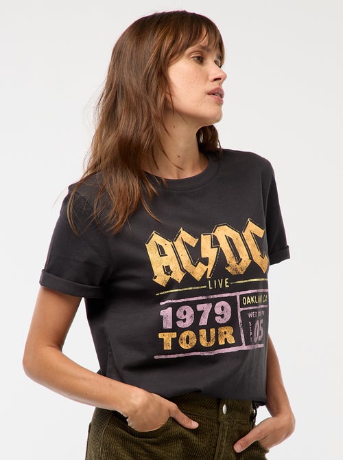 Maglietta AC/DC Donna - Cotone 100%, Licenza Ufficiale, Taglia XL Bianco - Foto 7