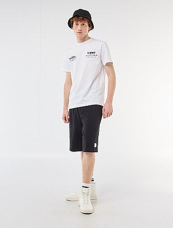 T-shirt stampata 'alpine' in cotone tinta unita