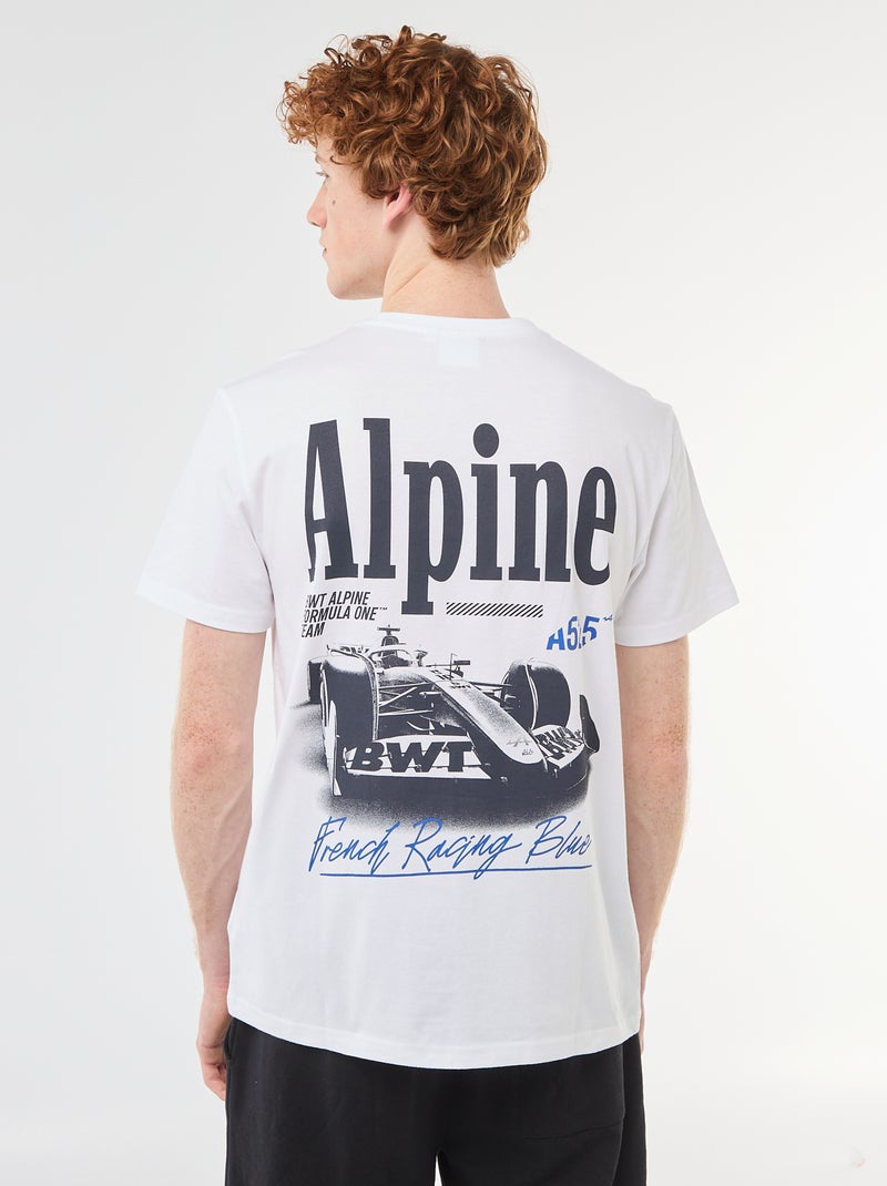 T-shirt stampata 'alpine' in cotone tinta unita Bianco - Kiabi